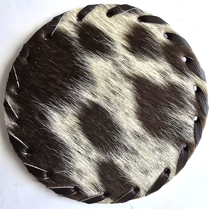 Ranchers Closet - Wholesale Coasters - 4 Large Cowhide Hair-on Coaster - Boho hide Western Decor3