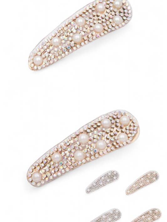 Ensemble de 24 pinces à pression en cristal perlé pour la vente par Artini Accessories
