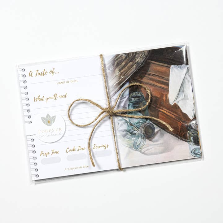 Recipe Cards Gift Set w/ Rustic Canning Artwork | 8 Cards for wholesale by Forever Caroline LLC