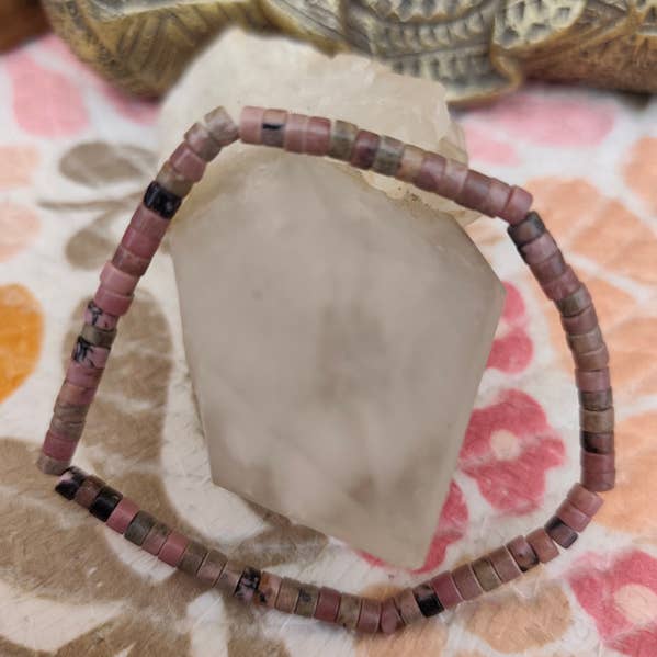 Madagascar Rhodonite Bracelet AA for wholesale by Con Le Stelle