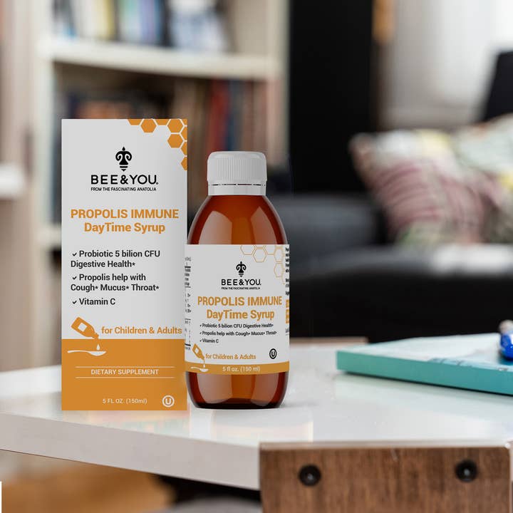 BEE&YOU - Wholesale Honey - Propolis Immune DayTime Syrup - Probiotic, 150 ml