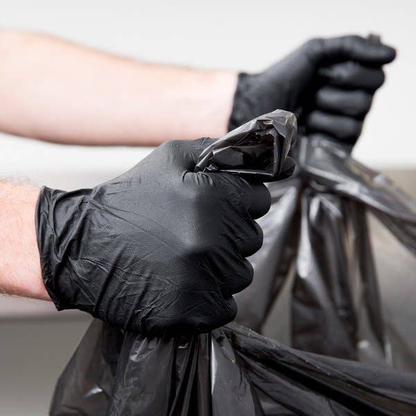 First Glove - Wholesale Cleaning Gloves - First Glove 4 Mil Black Nitrile Gloves Case of 1000/CT3