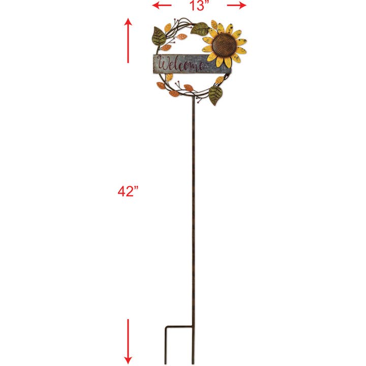 Sunset Vista Designs – wholesale Garden/lawn stake – Sunflower Stake 42"2