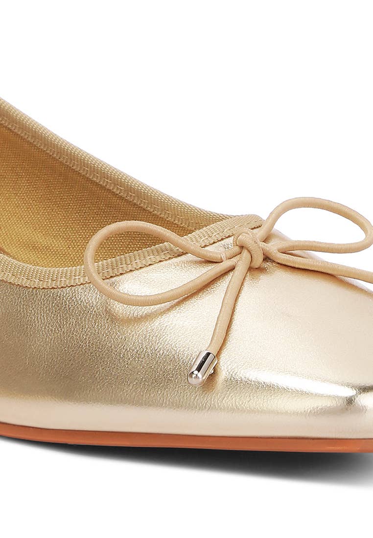 Rag Company – wholesale Low heels – Women′s – Laga Metallic Low Block Heel Ballerinas6