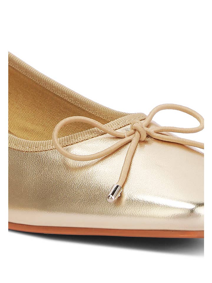 Rag Company – wholesale Low heels – Women′s – Laga Metallic Low Block Heel Ballerinas6
