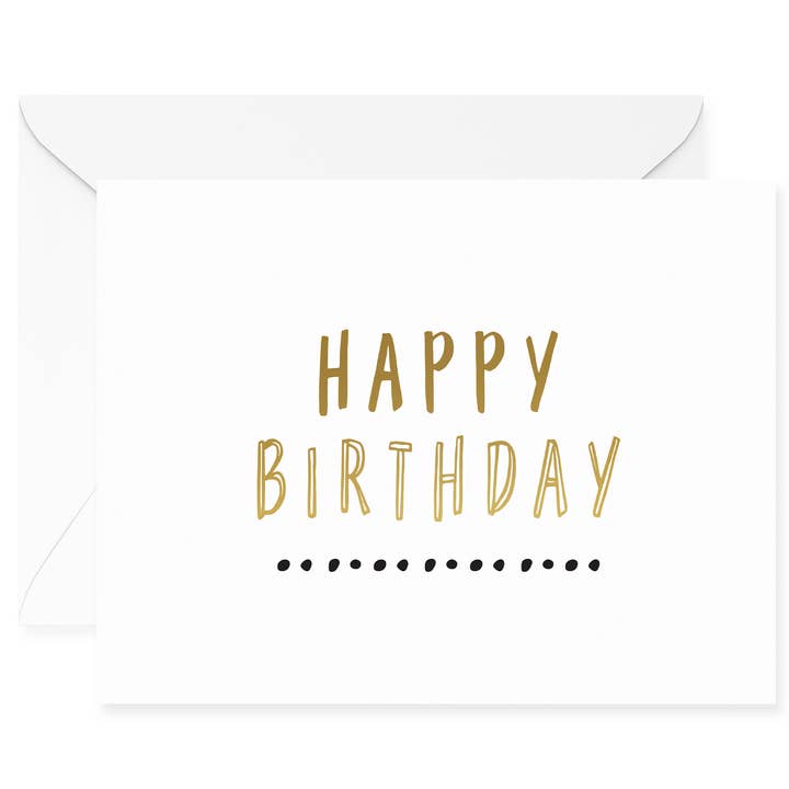Happy Birthday'Gold Foil Greeting Card for wholesale by PennedBlack