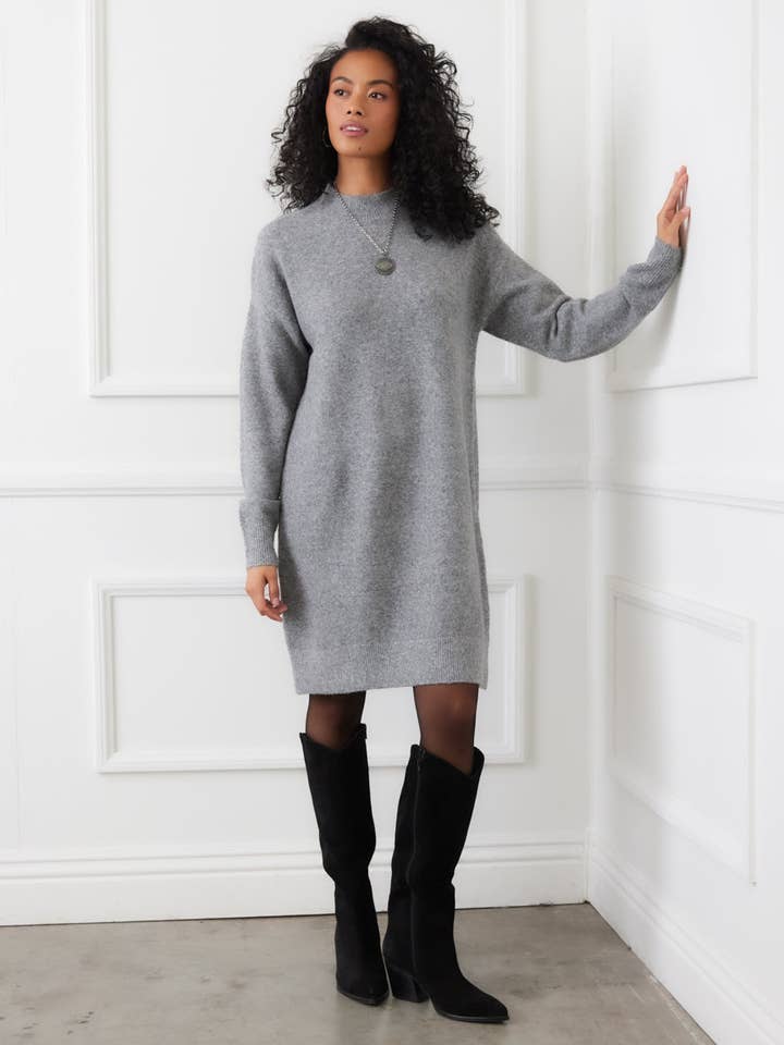 Mock Neck Sweater Dress for wholesale by Karen Kane