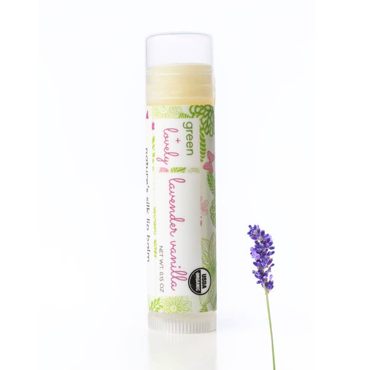 Nature's Silk Lip Balm, Organic - Lavender Vanilla for wholesale by green + lovely