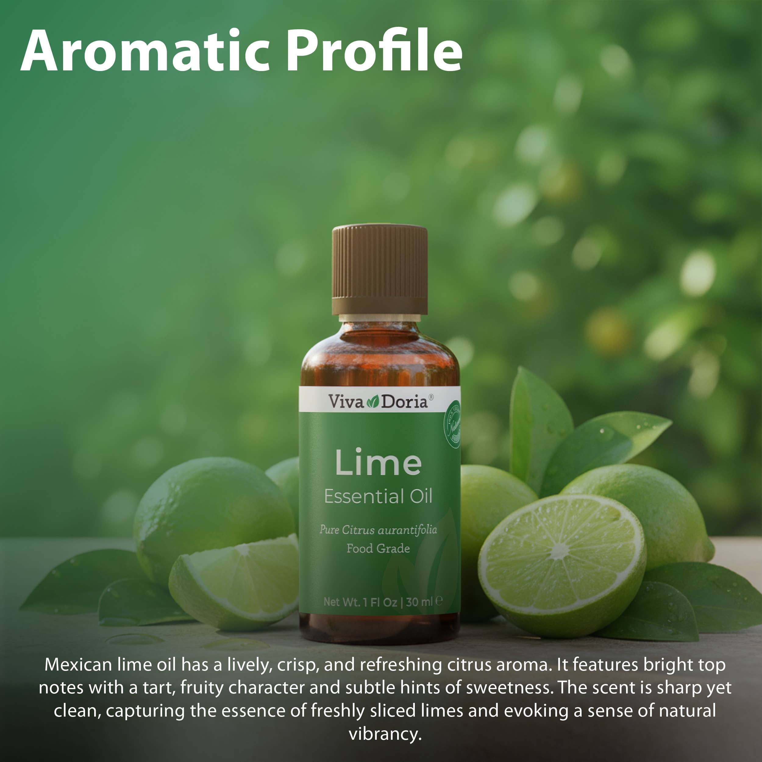 VIVA DORIA INC. - Wholesale Essential Oil - Lime Essential Oil, Food Grade, 30 mL (1 Fluid Ounce) 1