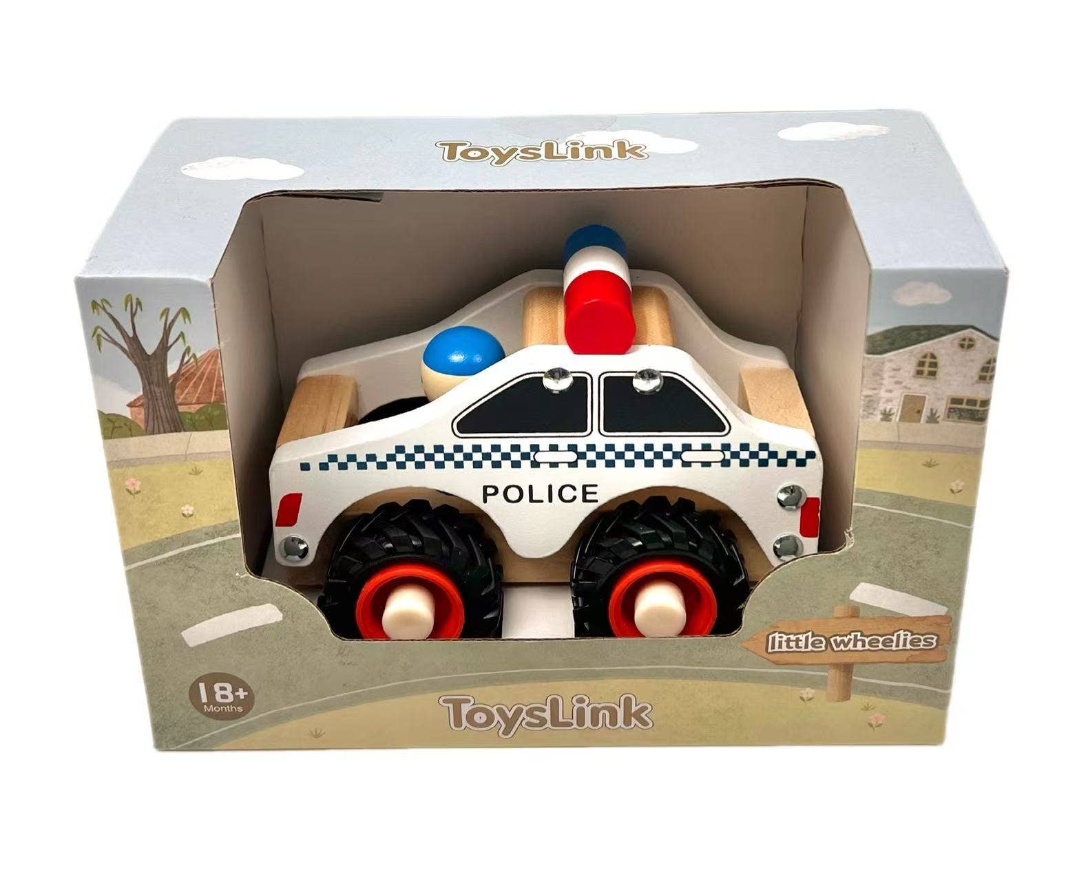 ToysLink - Wholesale Toy car/truck – Child - Wooden Police Car1