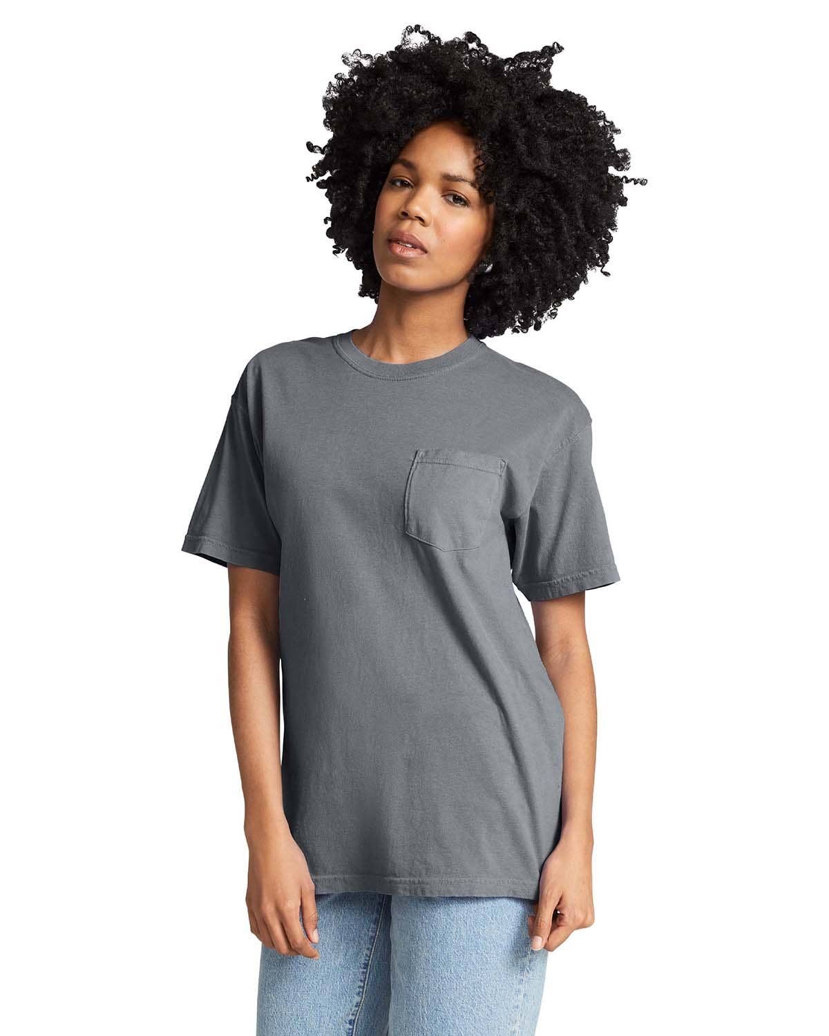 Total Apparel - Wholesale T-Shirt - Unisex - Comfort Colors Garment-Dyed Pocket Blank T-Shirt | 6030CC15