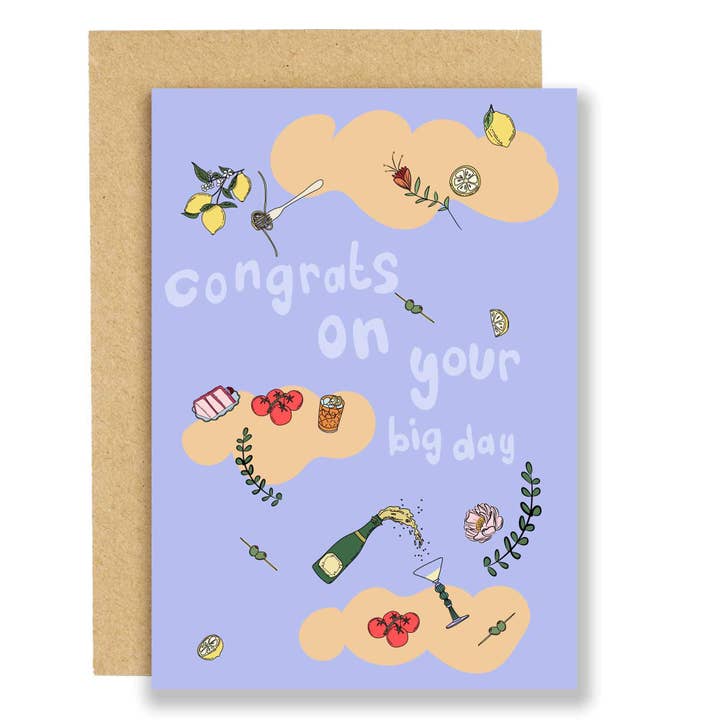On Cloud 9 wedding day card for wholesale by Eat the Moon | Greeting cards and stationery