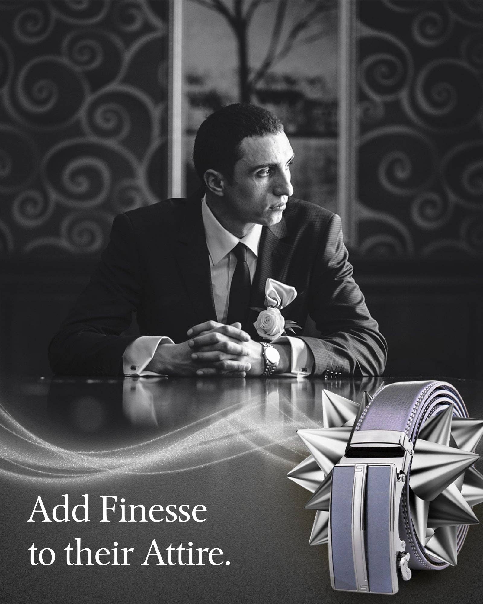 Access Denied Accessories - Venta al por mayor Cinturón - Hombre - Cinturones de Cuero con Trinquete para Hombre con Hebilla Deslizante Automática4