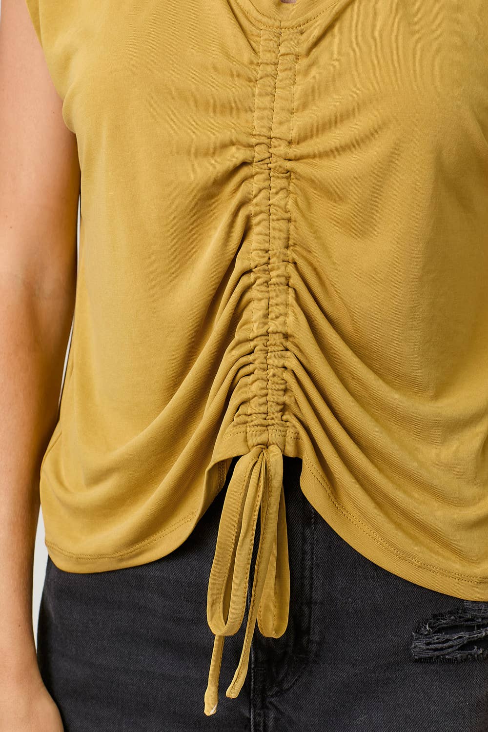 Mystree - Wholesale Knit Top - Women's - 20020 Front Ruche Modal Top 55