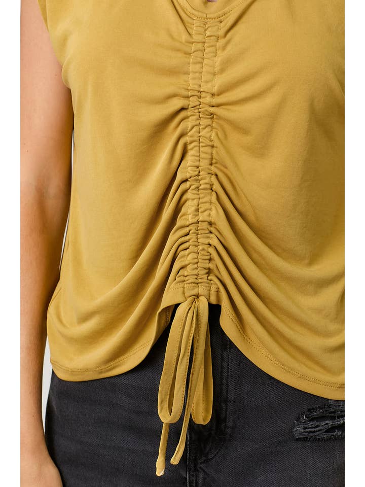 Mystree - Wholesale Knit Top - Women's - 20020 Front Ruche Modal Top 55