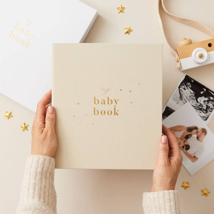 My Baby Book - Pearl (Cloth) Luxury Keepsake Memory Baby Boo for wholesale by Blush and Gold USA