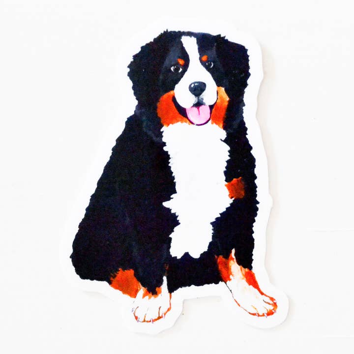 Pegatina de perro de montaña bernés para venta al por mayor de Laura King Paints