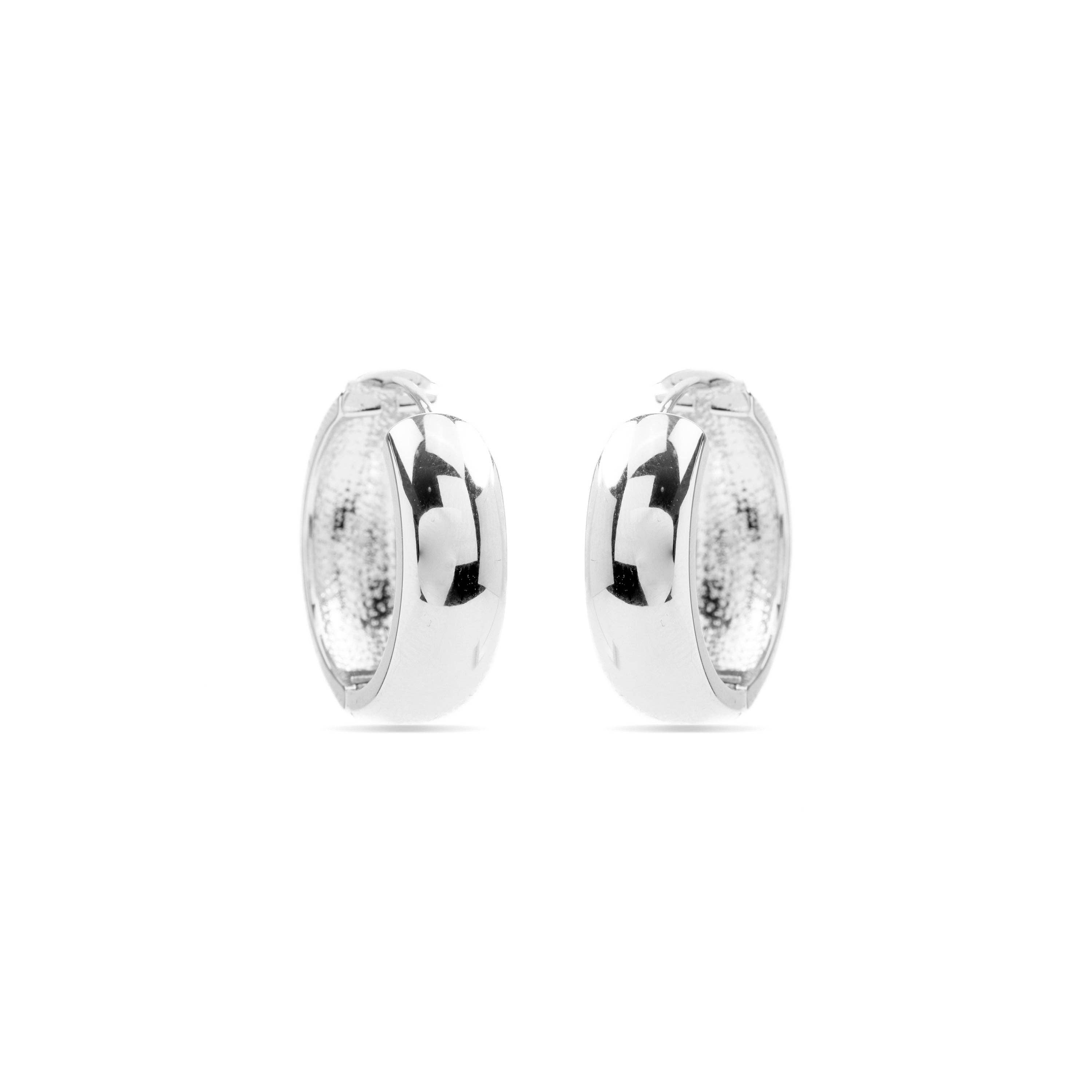 Luxenter - Wholesale Hoop Earrings - Pendientes acabados en rodio - Apruk1