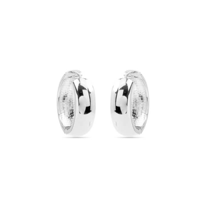 Luxenter - Vente Créoles - Boucles d'oreilles finies en rhodium - Apruk1