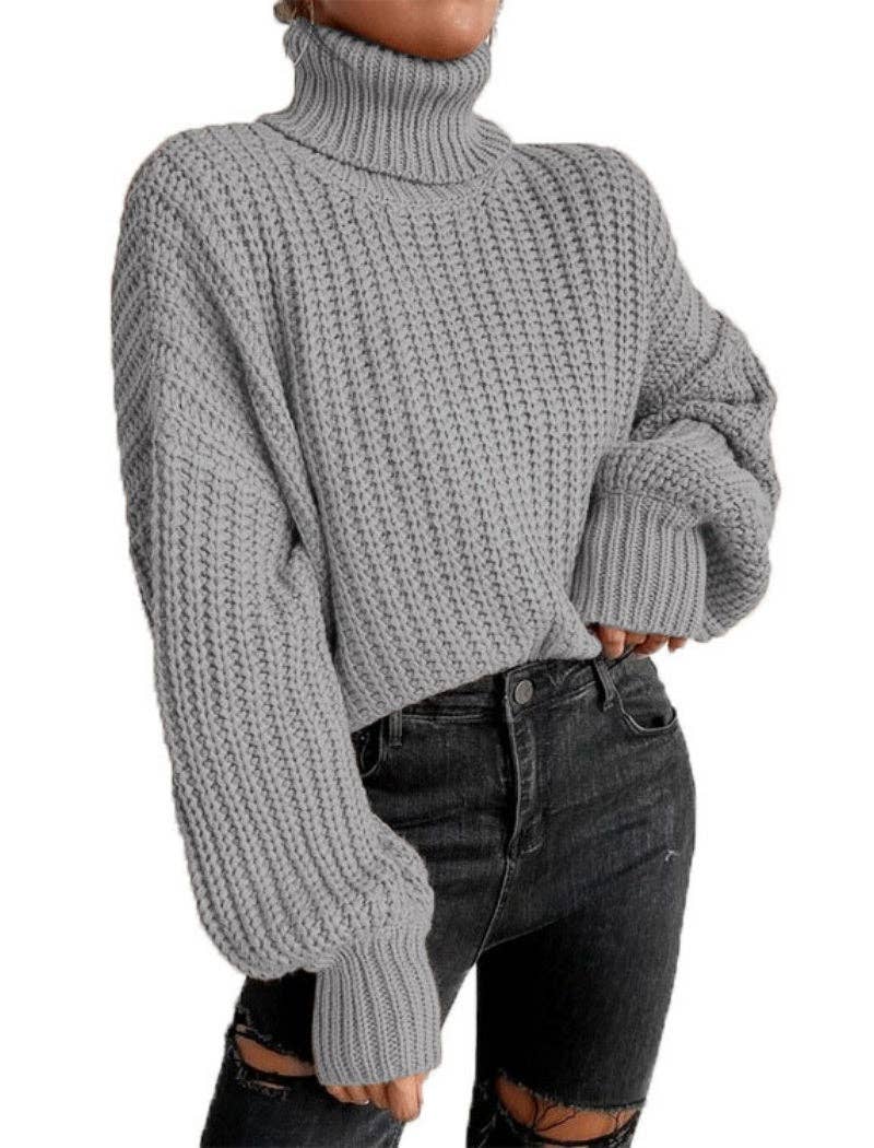 safistyle - Wholesale Knit Sweater - Women's - Chunky Knit Turtleneck Sweater8