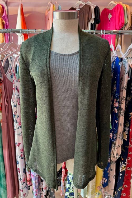 Chris & Carol Apparel - Wholesale Cardigan - Dames - GEBREID VEST - A3147-NIEUWE STOF2