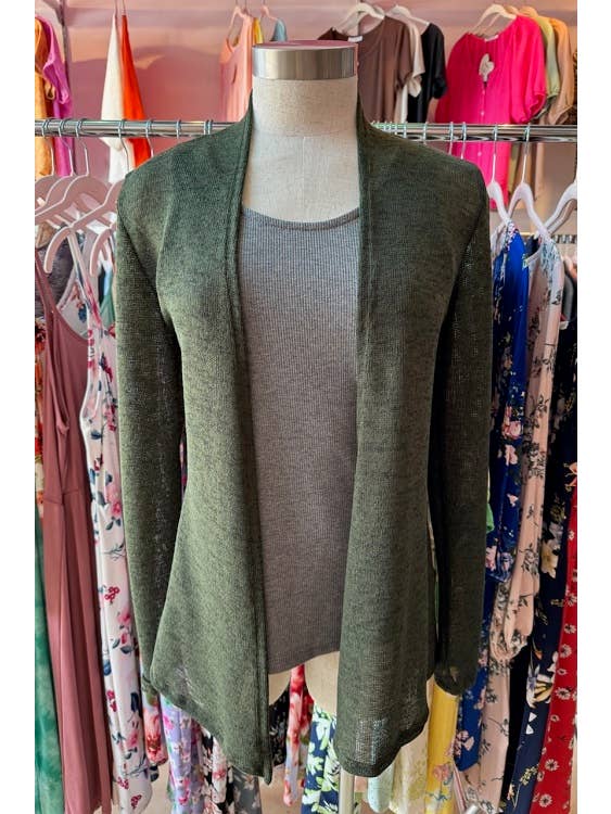 Chris & Carol Apparel - Wholesale Cardigan - Women's - SOLID KNIT CARDIGAN - A3147-NEWFABRIC2