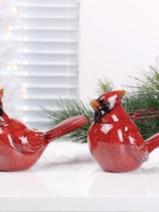 Red Cardinal Birds, 2 Assorted Item # 44381 for wholesale by Napco