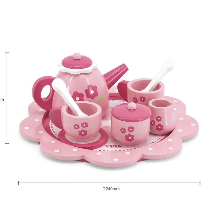 Trade Toys Limited - Wholesale Toy Feeding Set - Kids - Viga Pink Tea Set