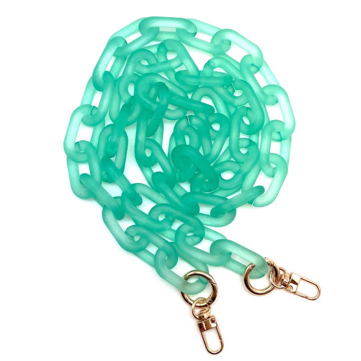 Cthru Purses - Wholesale Bag Strap - Women's - Frosted Acrylic Chains 2 Sizes - Assorted Colors4