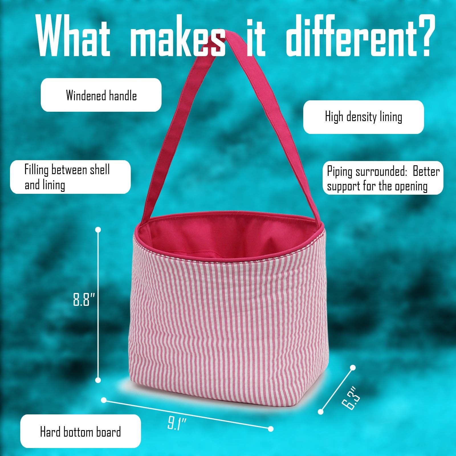 RED TO PURPLE LLC - Wholesale Bucket/Pail - Kids - K110 | EASTER BUCKETS - SEERSUCKER12