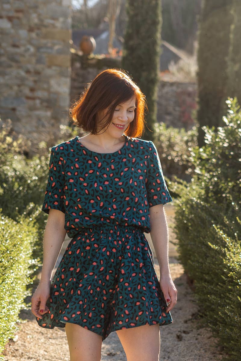 Eglantine et Zoé - Wholesale Fabric - Viscose Fabric Bagheera Dark Green Lagoon1