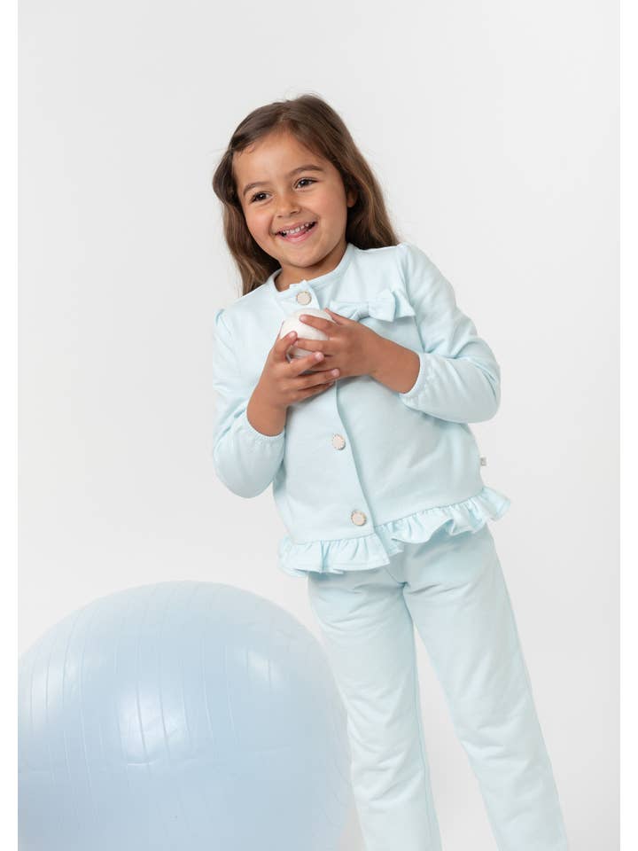 Caramelo Kids - Fashion Collection - Wholesale Top & Leggings Set - Kids - Elevated Essentials Pearl Bow Cardigan Set2