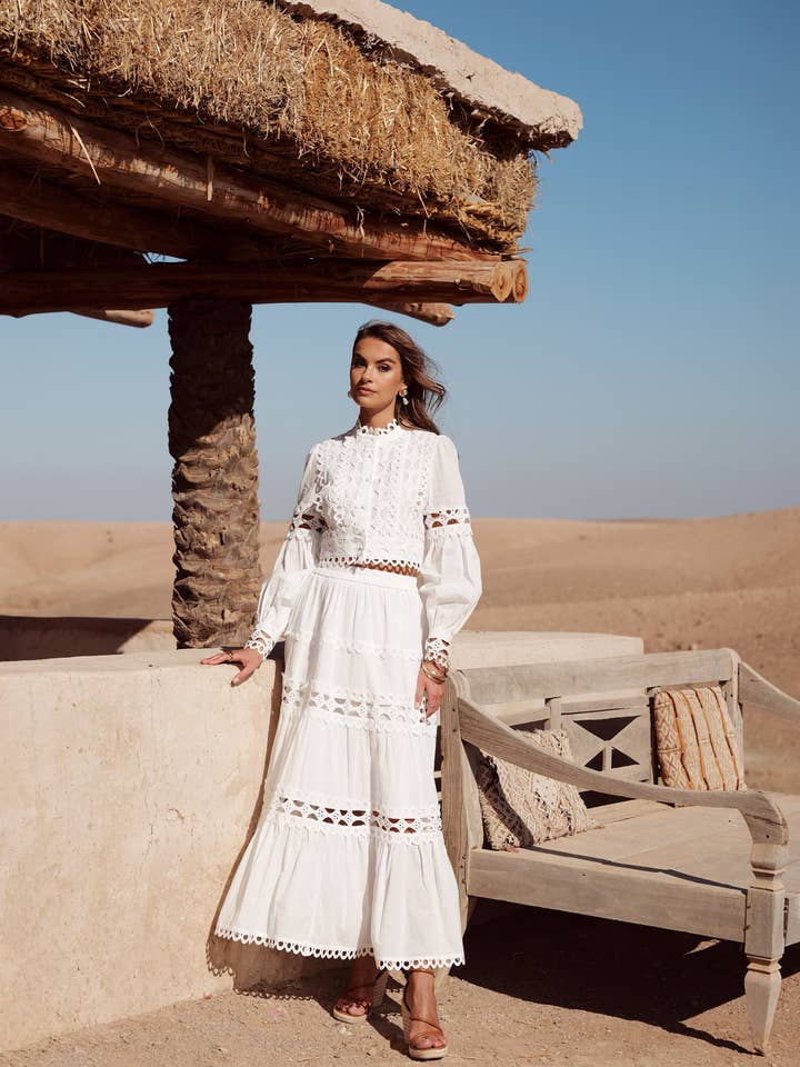 CHOKLATE PARIS - Wholesale Top & Skirt Set - Women's - Ellie cotton shirt and skirt set - 81013 & 81015