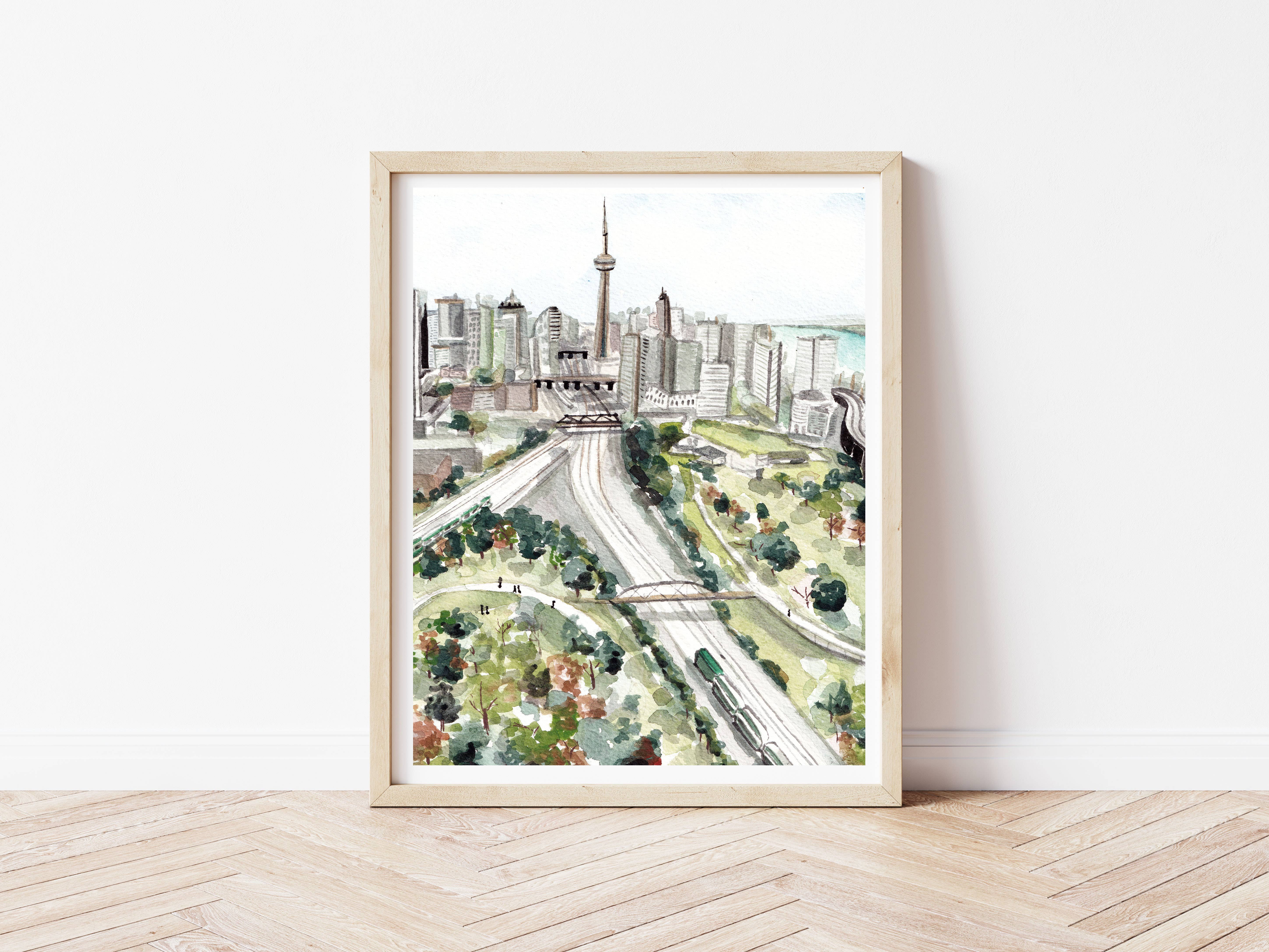 Medjool Studio Art Print Shop - Venta al por mayor Ilustración - Impresión artística del paisaje urbano de Toronto, póster de pared de la torre1