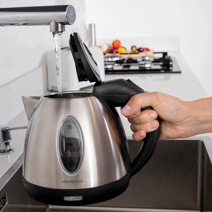 Mixpresso - Wholesale Electric Kettle - Mixpresso Stainless Steel Electric Kettle Cordless Pot 1.2L 1500W Strong Fast Boiling Pot, Water Boiler With Boil Dry Protection6