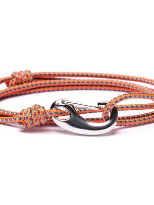 Bracelet cordon tactique orange pour homme (fermoir argenté) pour la vente par We Are All Smith