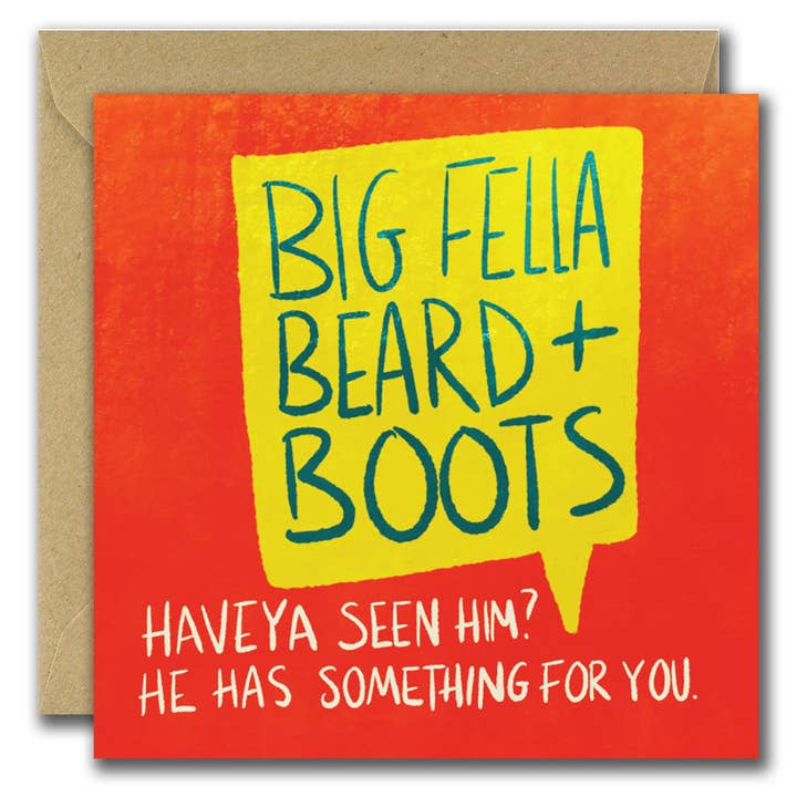 Bottes et barbe Big Fella pour la vente par She Designs He Prints