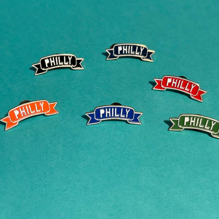 Made by Nilina - Wholesale Lapel Pin/Button - Philly Enamel Pin Philadelphia Pennsylvania Banner Souvenir4
