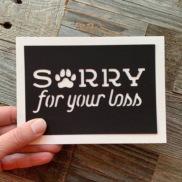 Pet Death Sympathy Condolence Card for wholesale by Louise Lauret