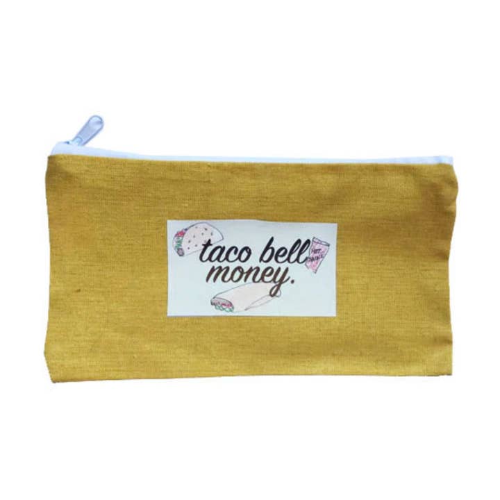 Portefeuille, sac à maquillage, trousse à crayons : Taco Bell pour la vente par ratbone skinny + the oddball club