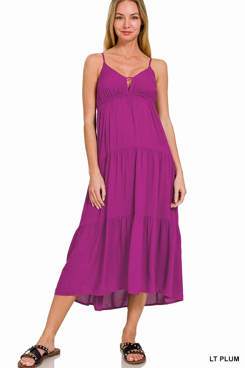 42POPS - Venta al por mayor Vestido - Mujer - ,.....Vestido midi con volantes y tirantes ajustables Sweetheart11