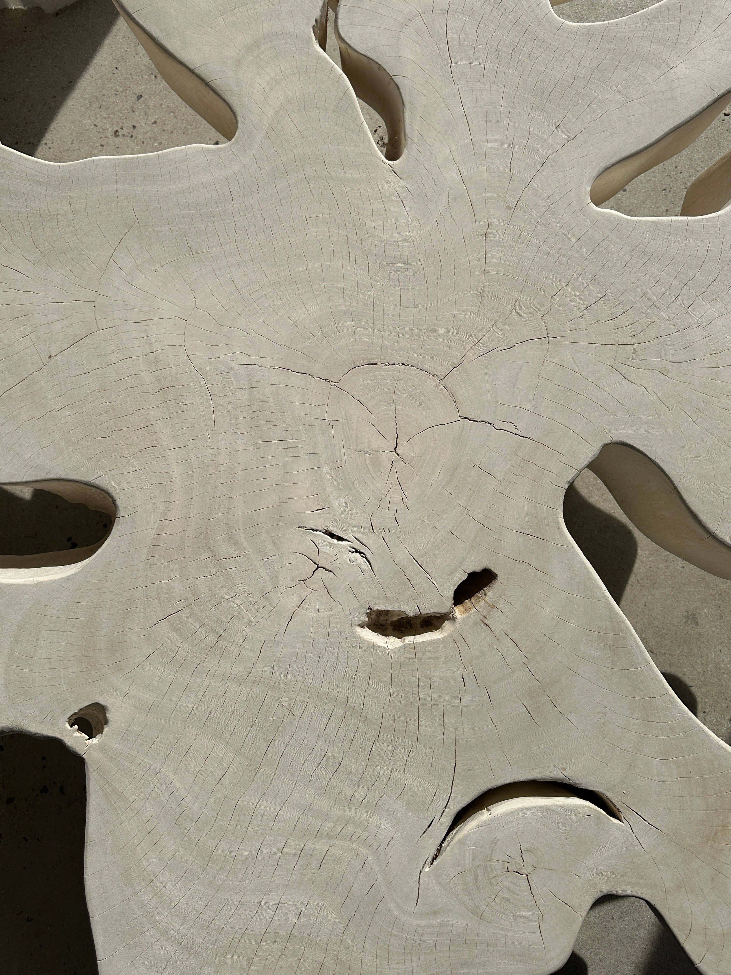 Office Objets - Wholesale Coffee Table - Very large coffee table in bleached mango wood with organic top D:140cm28