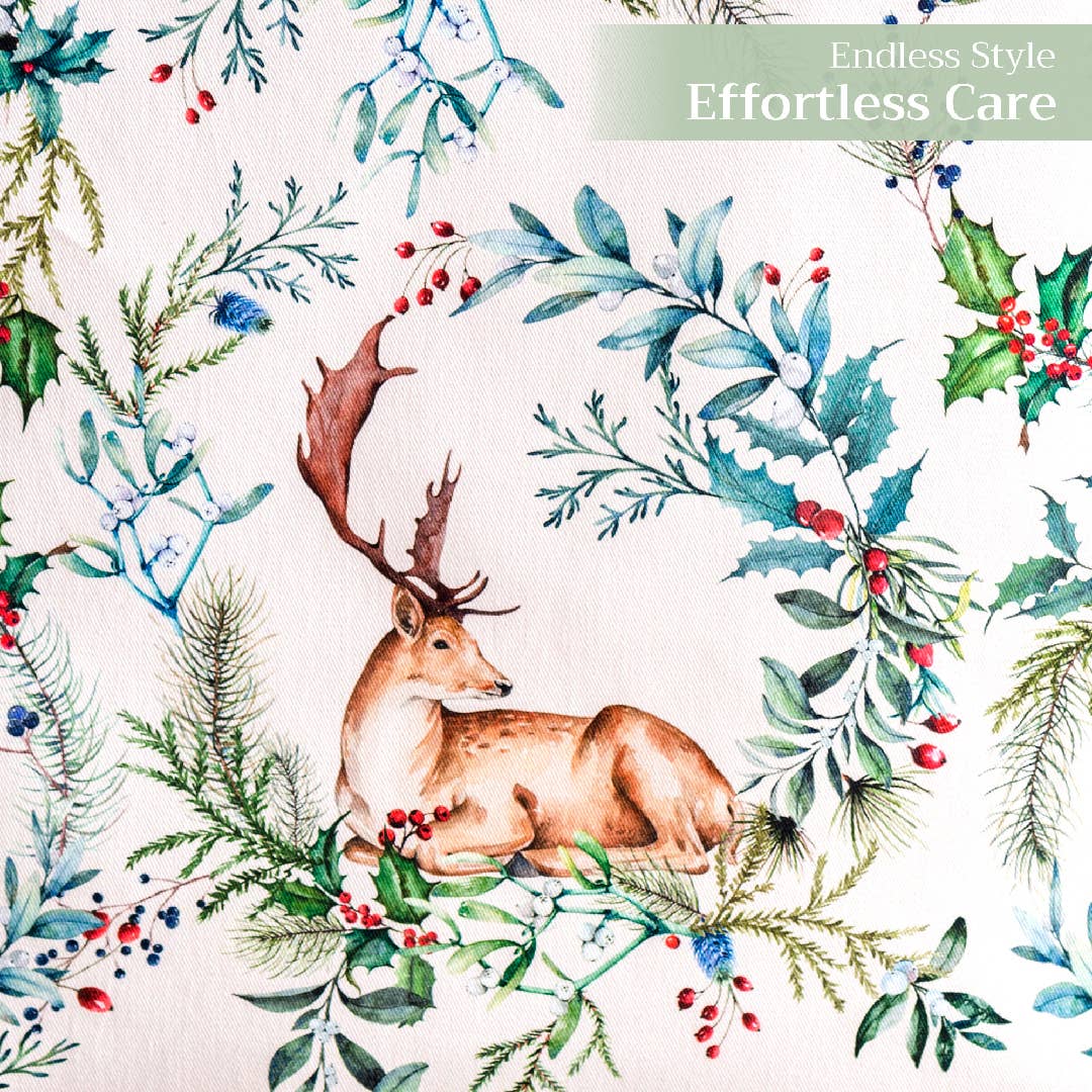 Maison d'Hermine - Design in Every Thread - Wholesale Table Runner - Table Runner 100% Cotton - Single Layer - Holly Time4