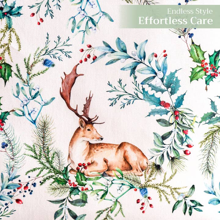 Maison d'Hermine - Design in Every Thread - Wholesale Table Runner - Table Runner 100% Cotton - Single Layer - Holly Time4