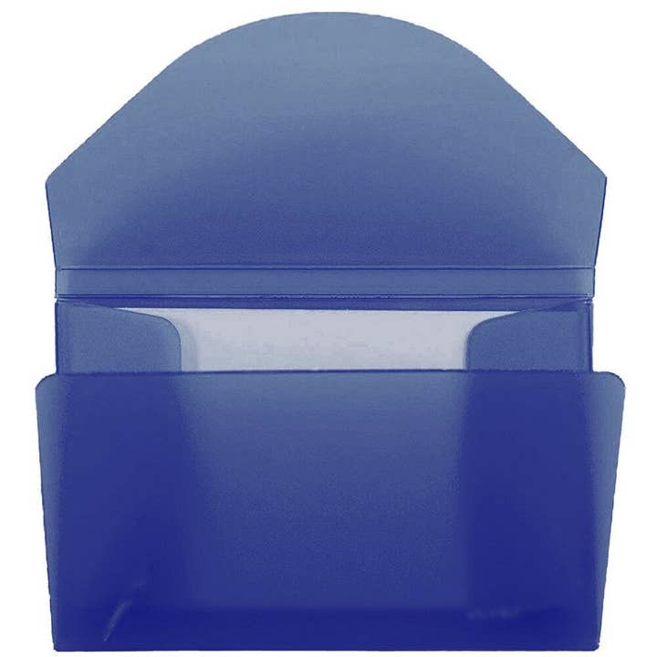 JAM PAPER - Wholesale Business Card Holder - JAM Plastic Card Holder Case, Ice Blue Frosted, 1/Pk1