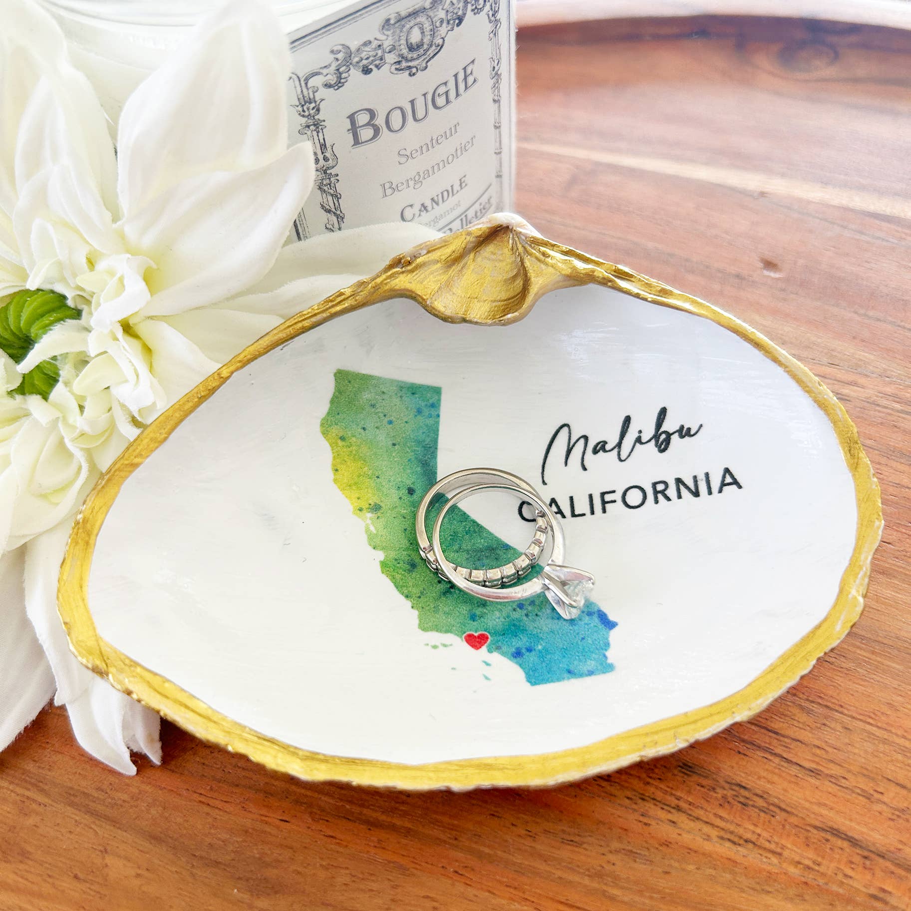 Adori Designs - Wholesale Jewelry Dish - Custom State and City Decoupage Clam Shell Trinket Dish4