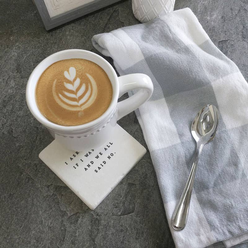 Tipsy Coasters & Gifts – Base de copos por atacado – Porta-copos 'Perguntei a mim mesmo se estava louco e todos dissemos não'3