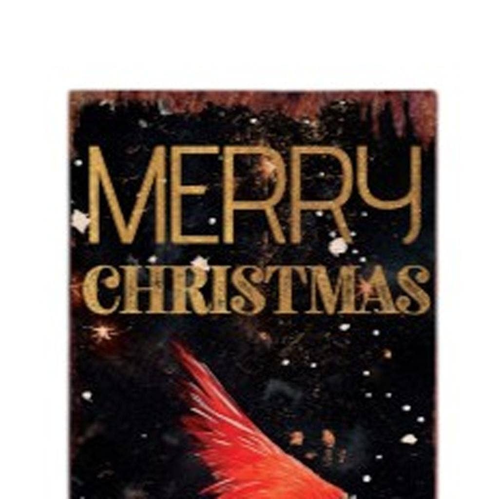 HomeRoots - Wholesale Garden Tool - 42" Black And Red Solid Wood Merry Christmas Cardinal Garden Stake5