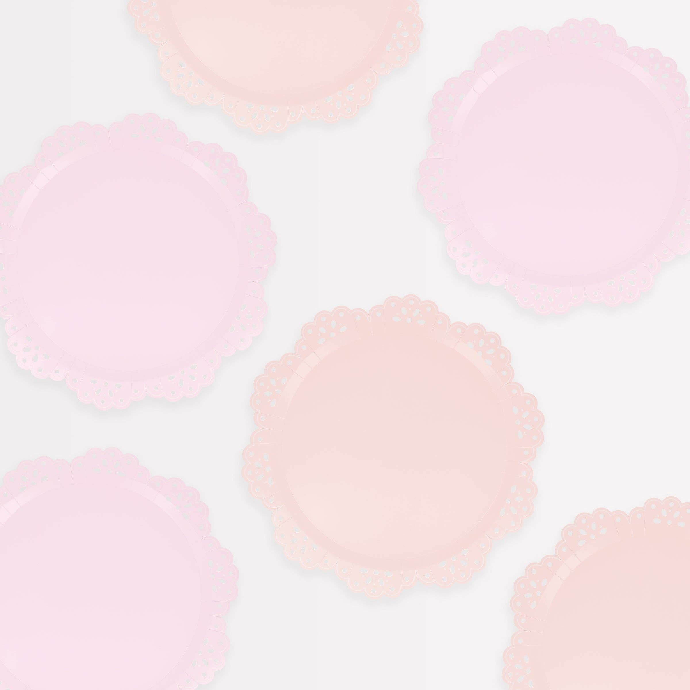 Meri Meri – wholesale Engångsplatta – Broderie Anglaise Spets Multi Sidotallrikar0