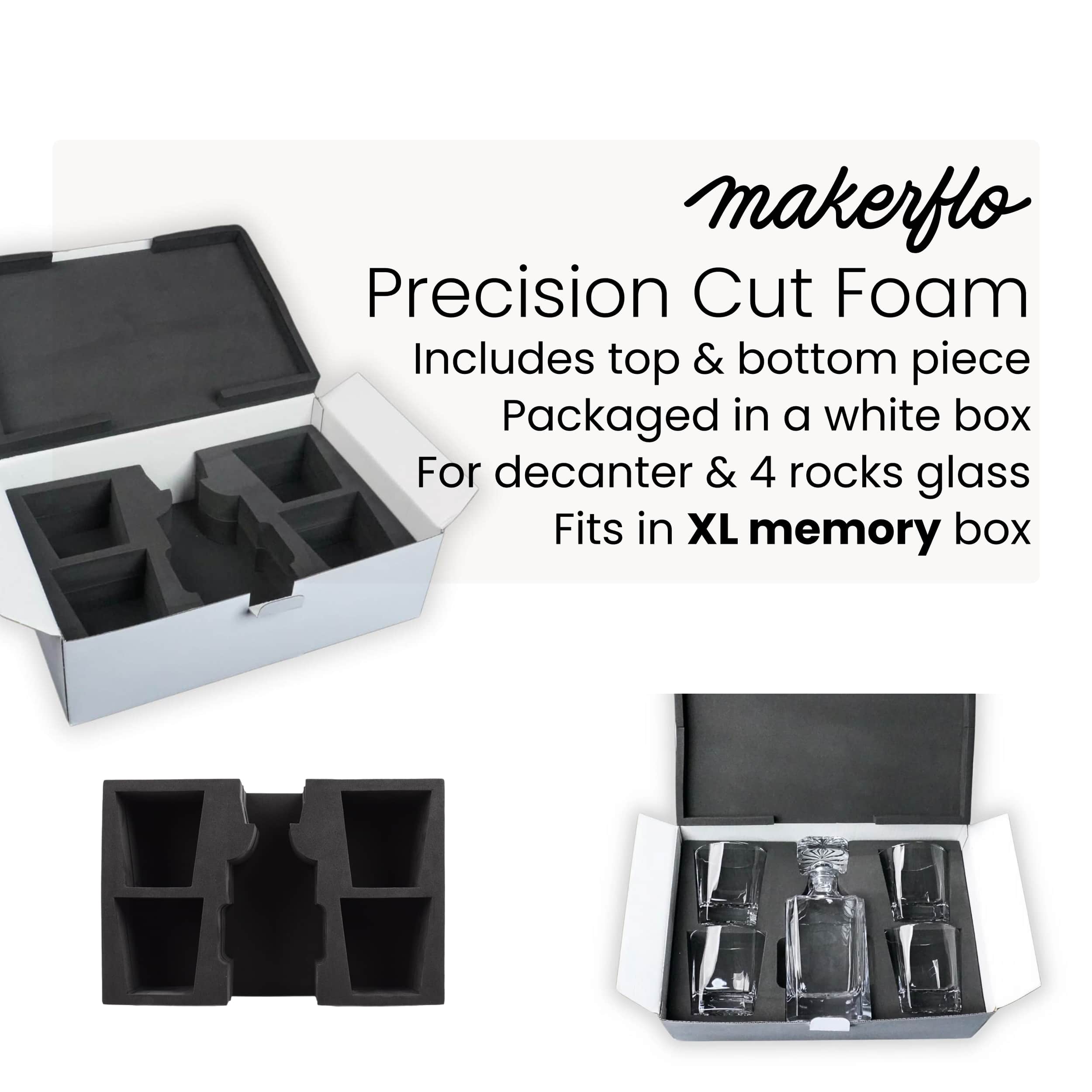 MakerFlo – wholesale Decanter – 4 Glass Decanter Set3